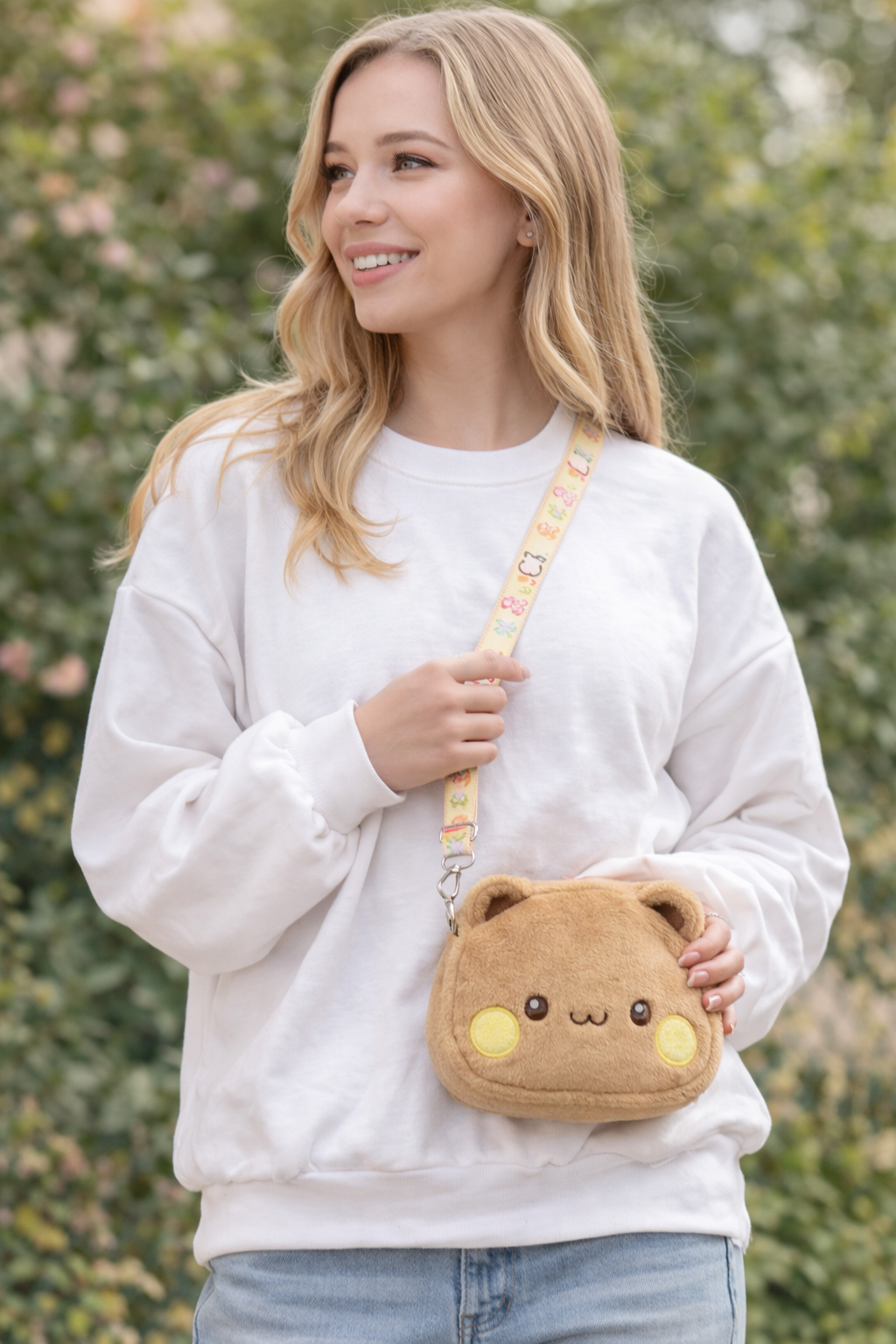 Yier Panda Bear Plush Backpack & Bubu Dudu Kawaii Crossbody Bag