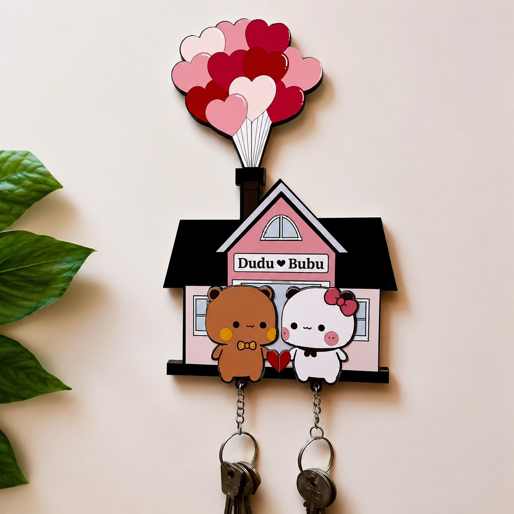 Dudu & Bubu Wall Key Holder for Couples 🏡💕