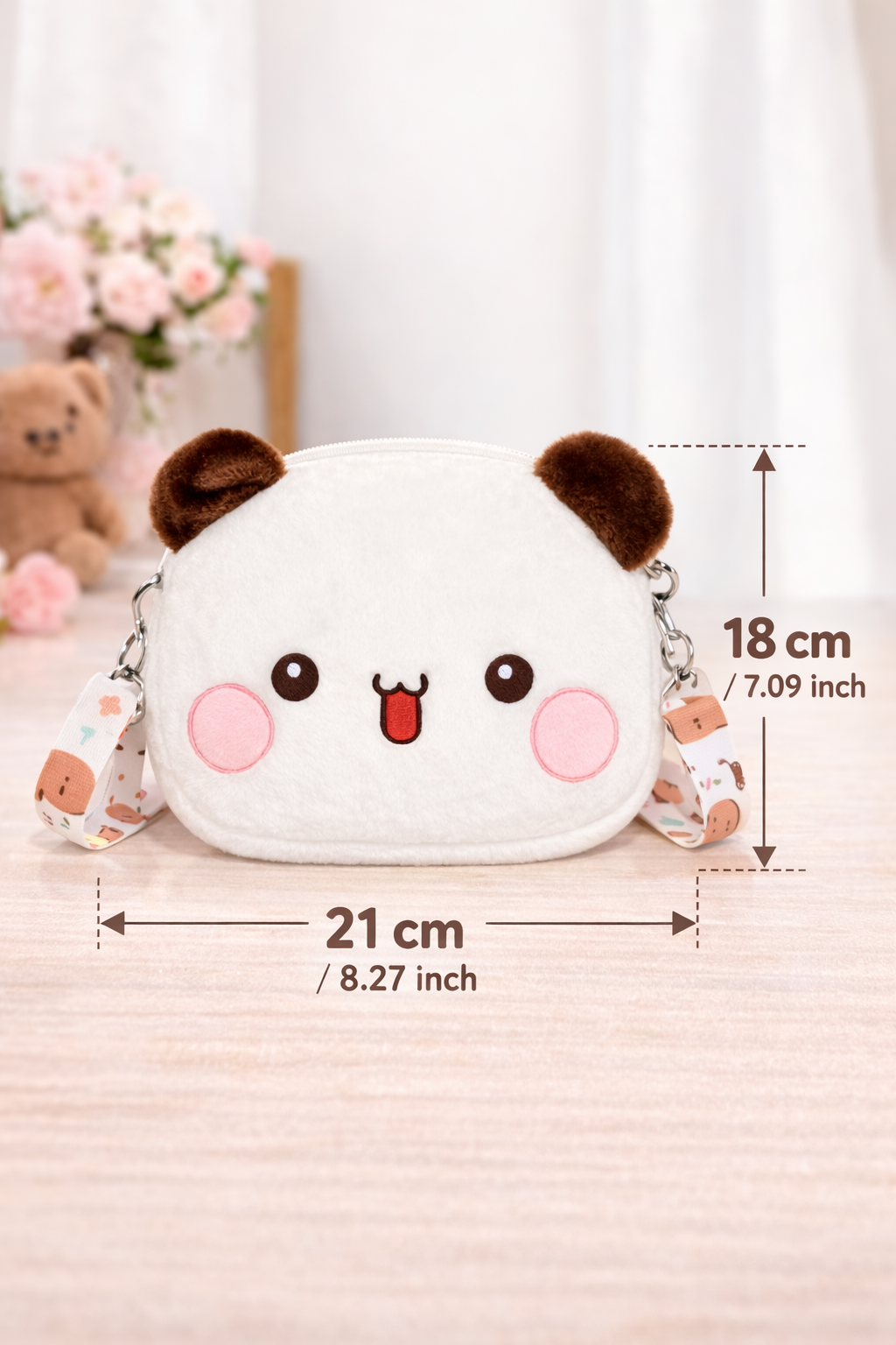 Yier Panda Bear Plush Backpack & Bubu Dudu Kawaii Crossbody Bag